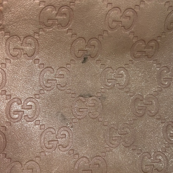 Gucci Guccissima Scarlett Bag GG Monogram Leather Neutral Blush Nude Pink Purse - Picture 12 of 17